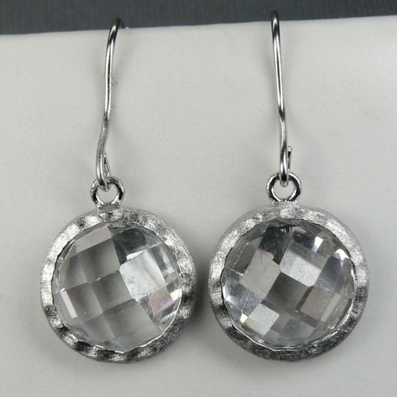 Dangle Briolette  Sterling Silver Earrings - Picture 3 of 5